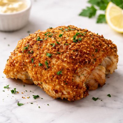 Breaded chicken one thigh