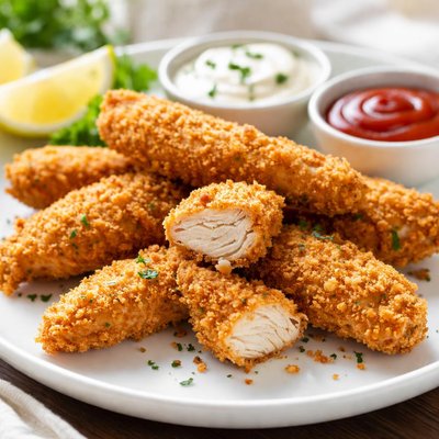 Breaded chicken strip