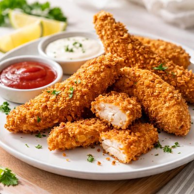 Breaded chicken strips