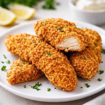 Breaded chicken tender
