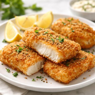 Breaded cod fish