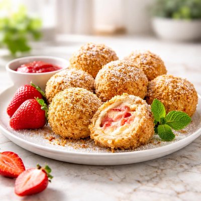 Breaded dessert balls