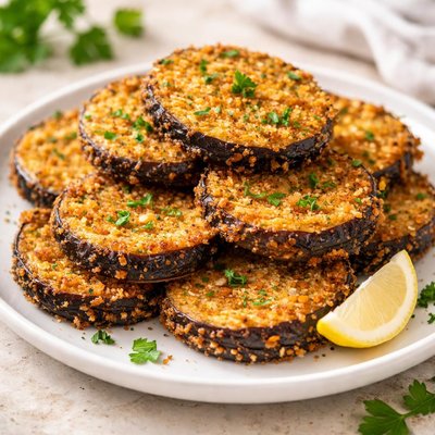 Breaded eggplant
