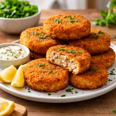 Breaded fish cakes