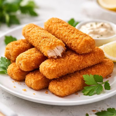 Breaded fish sticks