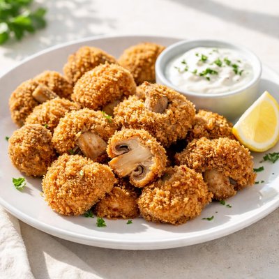 Breaded fried mushroom