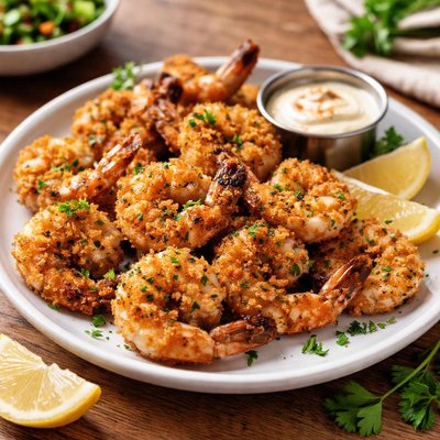 Breaded grilled shrimp