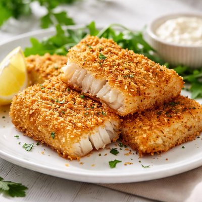 Breaded haddock