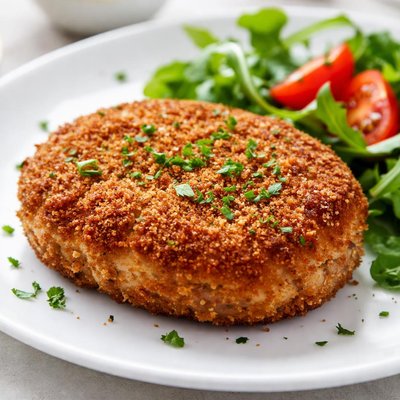 Breaded meat patty