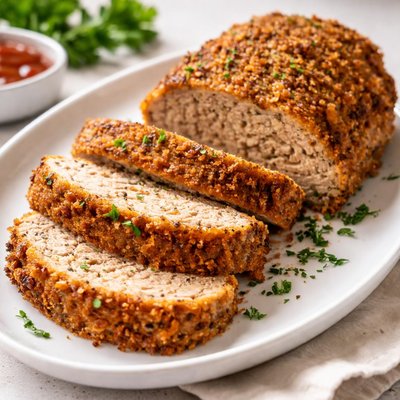 Breaded meatloaf