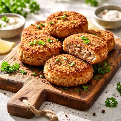 Breaded mince patties