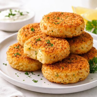 Breaded potato cakes