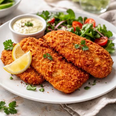 Breaded schnitzel