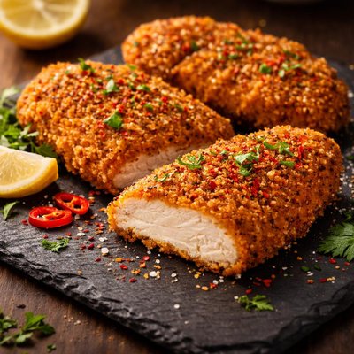 Breaded spicy chicken fillet