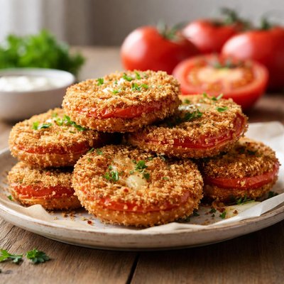 Breaded tomatoes