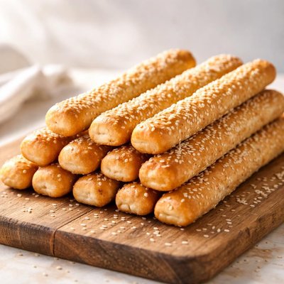 Breadstick with sesame seeds