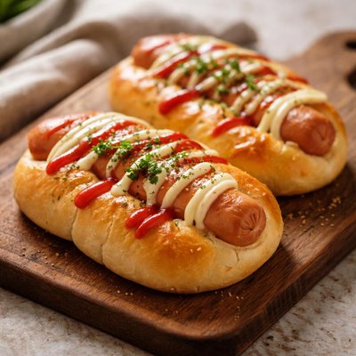Breadtalk chciken sausage bun
