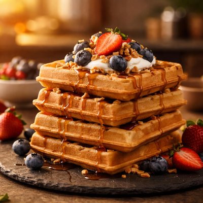 Breakfast best protein waffles