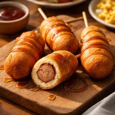 Breakfast sausage corndog