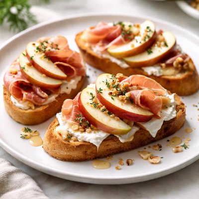 Brie prosciutto apple