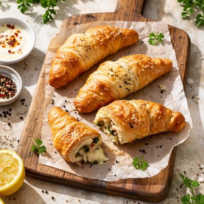 Brik dough croissant