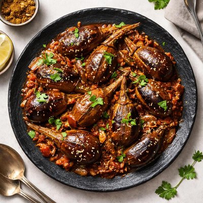 Brinjal cooked vegetable