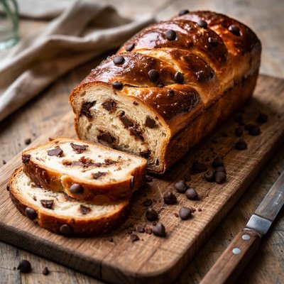 Brioche chocolate chip roll