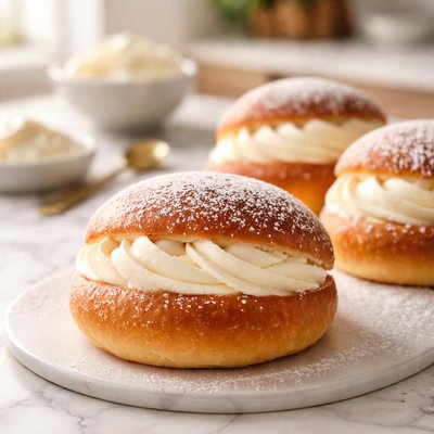 Brioche with cream