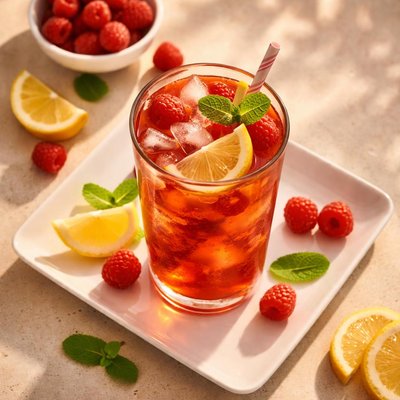 Brisk raspberry iced tea