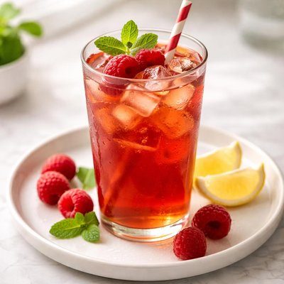 Brisk raspberry tea