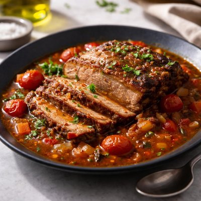 Brisket in tomato broth