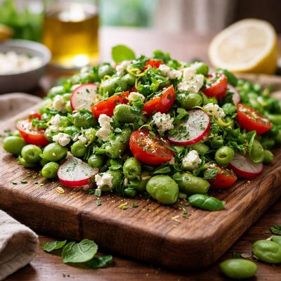 Broad bean salad