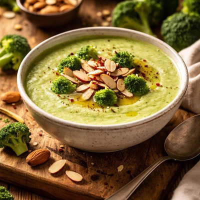 Broccoli almond soup