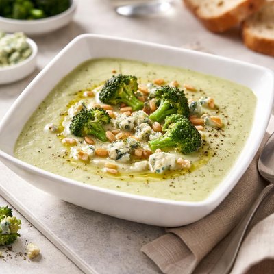 Broccoli and blue cheese soup
