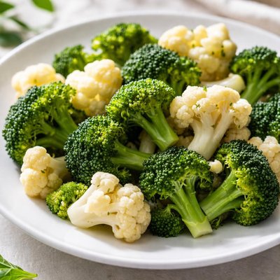 Broccoli and cauliflower