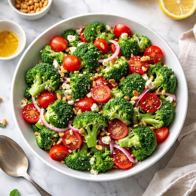 Broccoli and cherry tomato salad