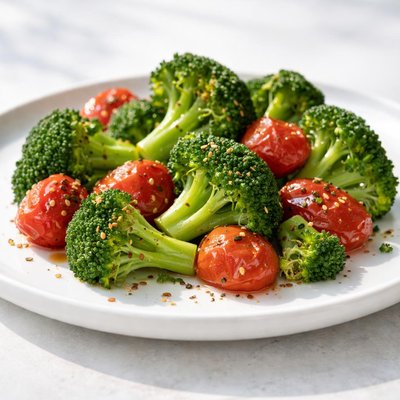 Broccoli and cherry tomatoes