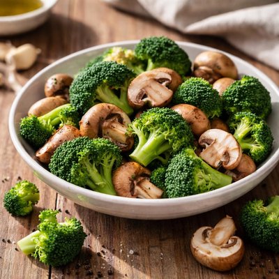 Broccoli and mushrooms