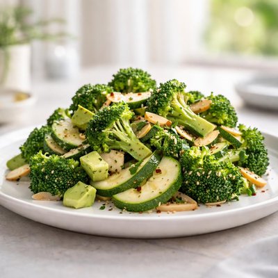 Broccoli and zucchini salad