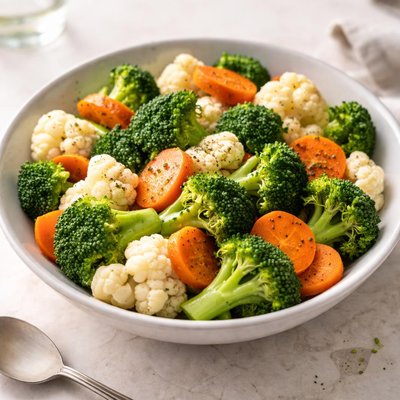 Broccoli cauliflower carrots