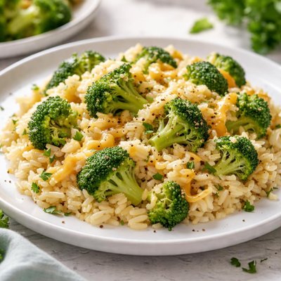 Broccoli cheese rice
