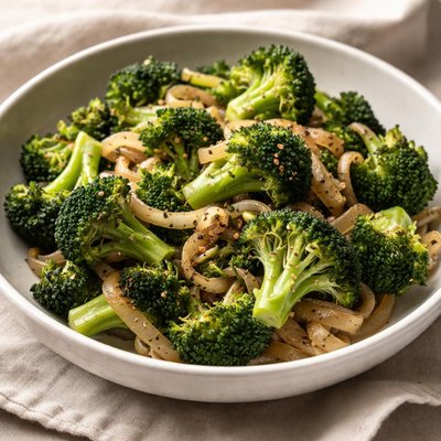 Broccoli cooked with onion