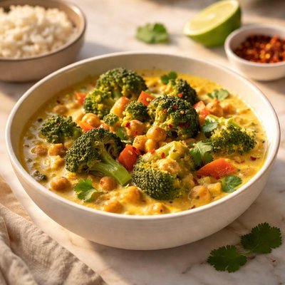 Broccoli curry with coconut milk