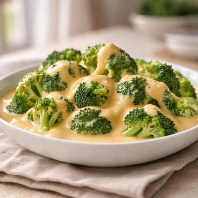 Broccoli in cheese sauce
