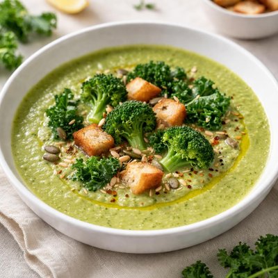 Broccoli kale soup