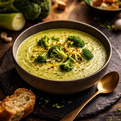 Broccoli leek soup