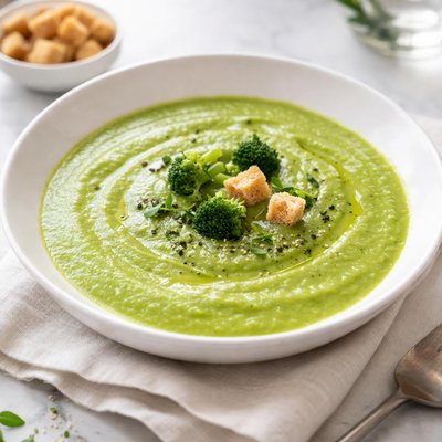 Broccoli puree soup