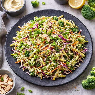 Broccoli slaw with paleo mayo