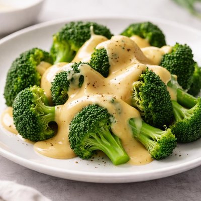 Broccoli with cheese sauce