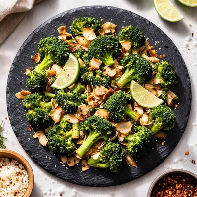 Broccoli with coconut
